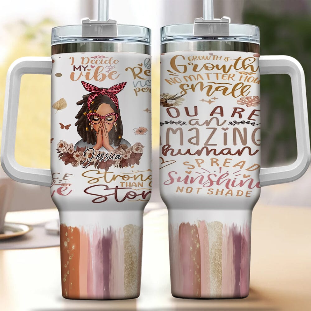 Personalized Black Girl Inspiration 40oz Tumbler - NTD07DEC23TT2 Tumbler With Straw HumanCustom - Unique Personalized Gifts Made Just for You 40OZ 