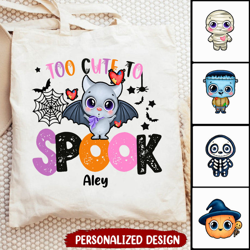Discover Tote Bag For Kid Too Cute To Spook Personalized