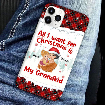 All I Want For Christmas Is My Grandkid - Personalized Phonecase - Gift For Nana - NTD10OCT23TT1 Silicone Phone Case HumanCustom New