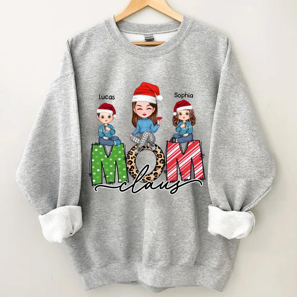 Personalized Christmas Sweat Shirt For Grandma/Mom - NTD11OCT23VA1 White T-shirt and Hoodie HumanCustom New Sweatshirt White S