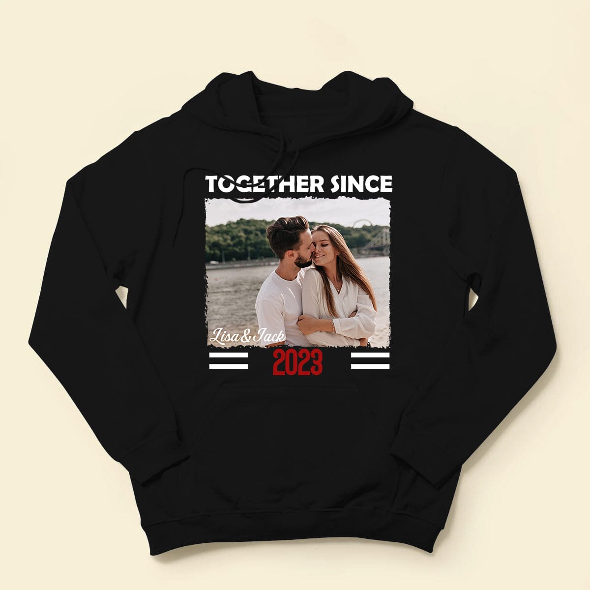 Custom Photo Shirt For Couple - Personalized Valentine Gift - NTD12DEC23NA1 Black T-shirt and Hoodie HumanCustom - Unique Personalized Gifts Made Just for You 