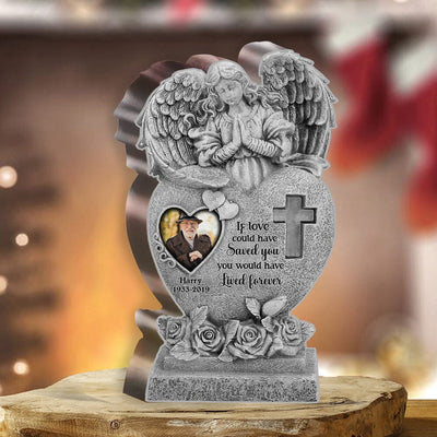 Custom Personalized Memorial Photo Acrylic Plaque - Memorial Gift Idea for Family - Forever With The Angels Always In Our Hearts - NTD13DEC23VA1 Acrylic Plaque HumanCustom - Unique Personalized Gifts Made Just for You