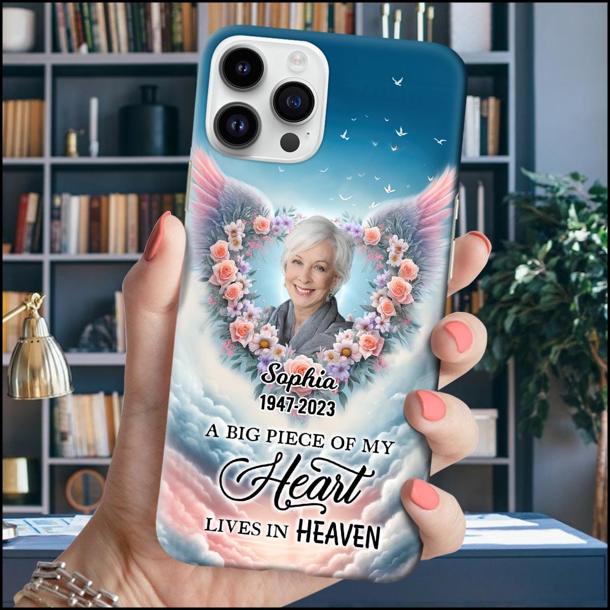 Personalized Phone Case - Upload Photo Memorial - A Big Peace Of My Heart Lives In Heaven - NTD14DEC23KL1 Silicone Phone Case HumanCustom - Unique Personalized Gifts Made Just for You Iphone iPhone 15 