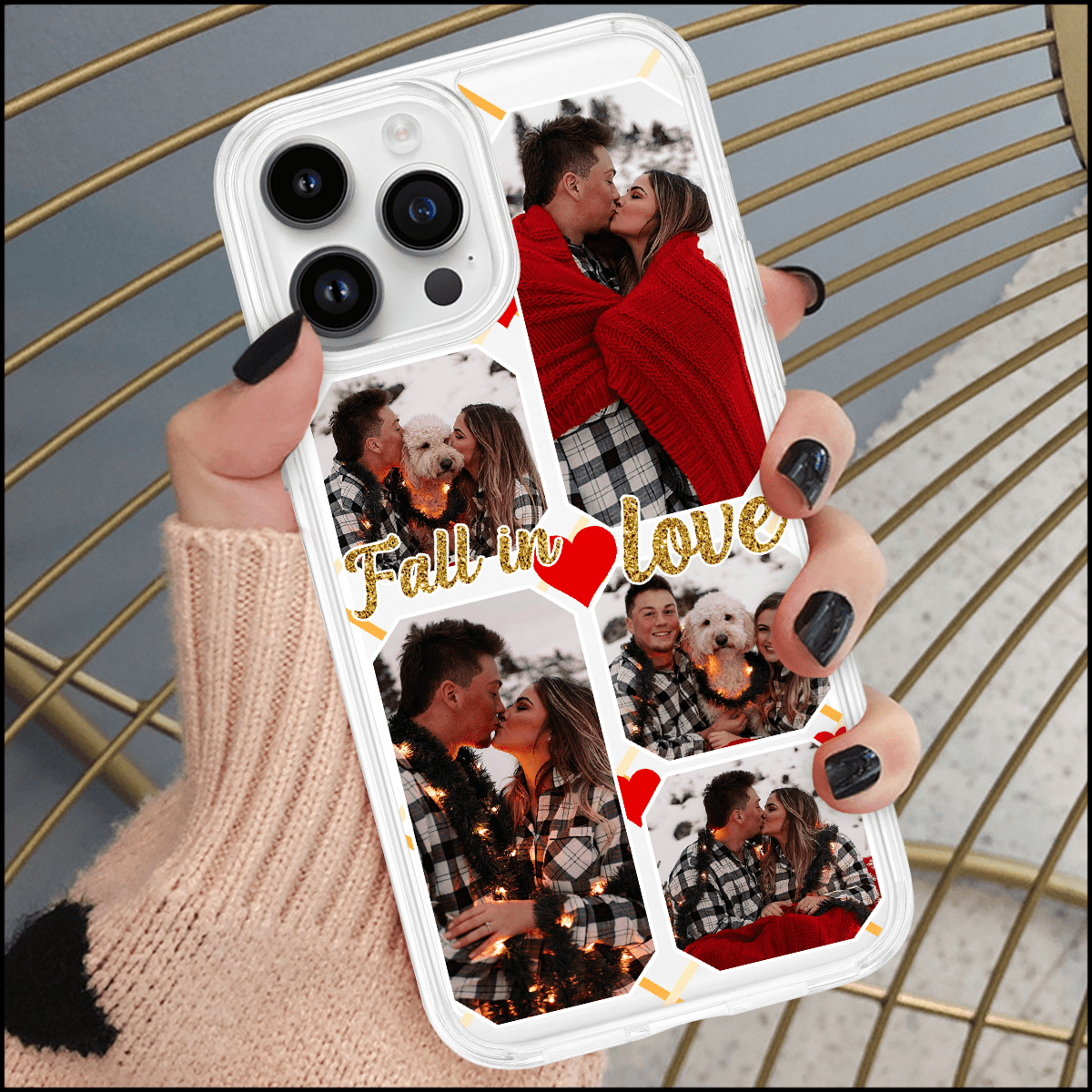 Personalized Space Phone Case Custom Photo Upload Love Couple - NTD14NOV23KL2 Space Phone Case HumanCustom - Unique Personalized Gifts Made Just for You 