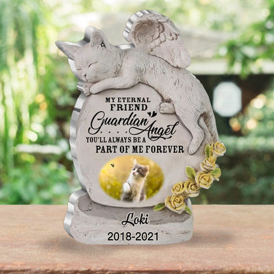 Custom Personalized Memorial Cat Shape Acrylic Plaque - Upload Photo - Memorial Gift Idea For Cat Lover - Good Night My Friend Until We Meet Again - NTD15DEC23VA1 Acrylic Plaque HumanCustom - Unique Personalized Gifts Made Just for You