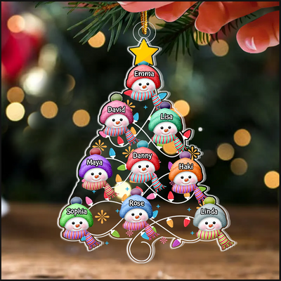 Personalized Acrylic Ornament Snowman Kids Christmas Tree With Led Lights - NTD15NOV23KL1