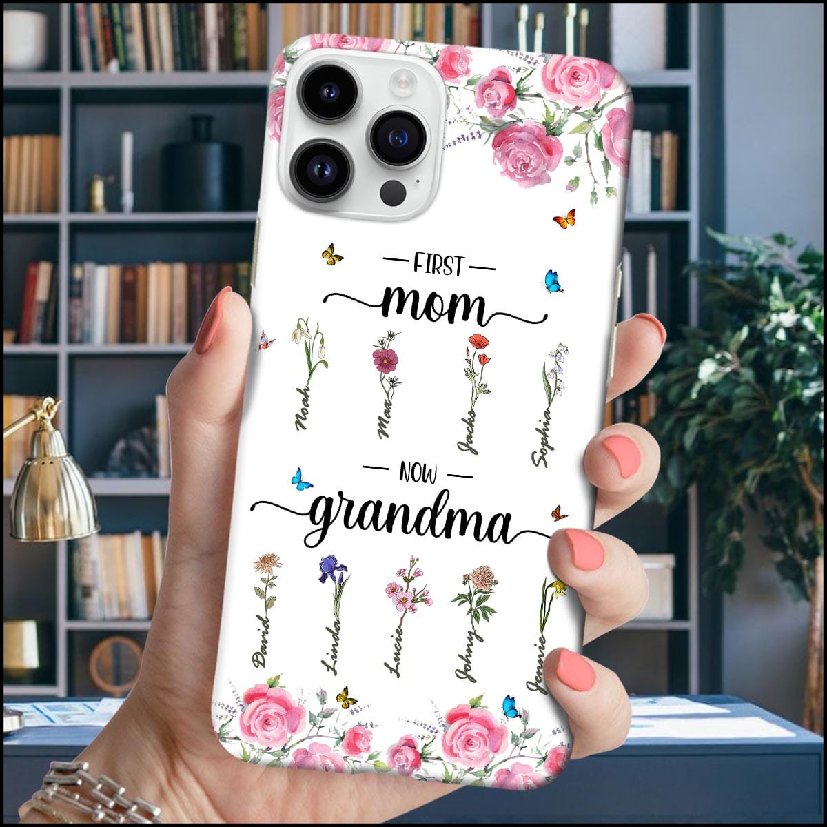 First Mom Now Grandma - Personalized Phone Case - NTD18DEC23KL1 Silicone Phone Case HumanCustom - Unique Personalized Gifts Made Just for You 