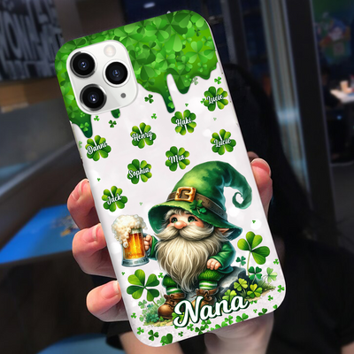 St Patricks Day Gnomes Grandma - Personalized Silicon Phone Case - NTD18JAN24KL2