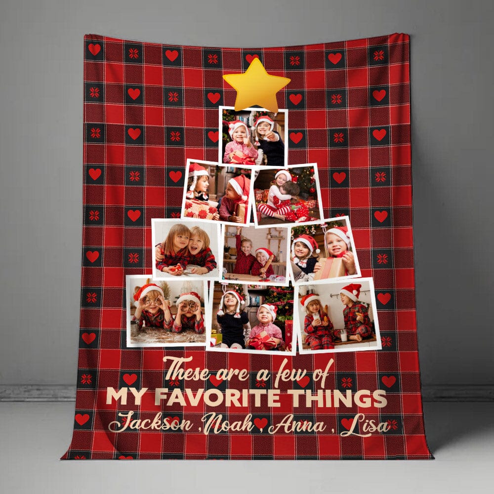 These Are A Few Of My Favorite Things - Personalized Photo Blanket - Christmas Gift For Grandma, Nana, Mama, Family - Photo Upload - NTD21NOV23NA1 Fleece Blanket HumanCustom - Unique Personalized Gifts Made Just for You 