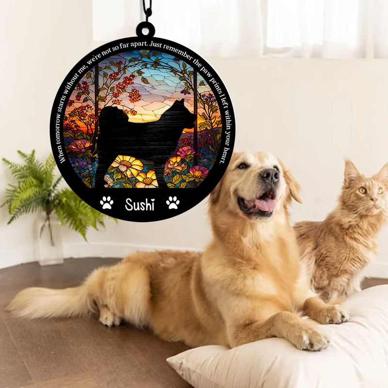 Memorial Personalized For Pet Memorial Gif Suncatcher Ornament