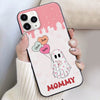 Personalized Silicon Phone Case For Grandma/Mom Custom Valentines Ghost With Heart Balloon Kids - NTD26DEC23VA1