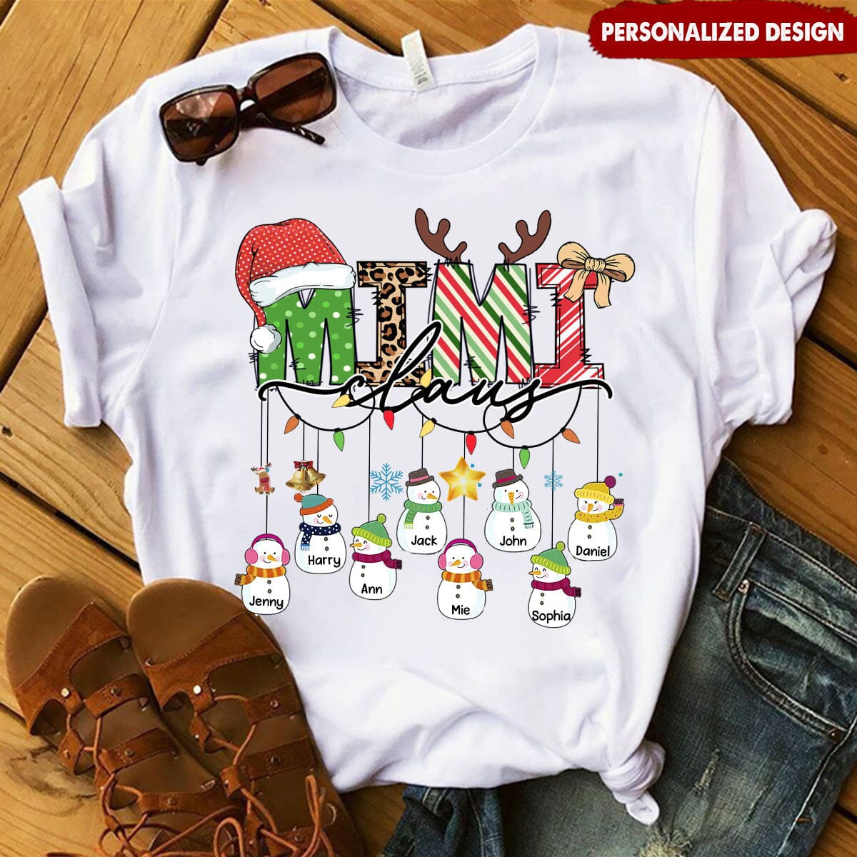 T Shirt & Hoodie For Grandma/Mom Custom Snowman Kids - Personalized Christmas Gift - NTD26OCT23VA1 White T-shirt and Hoodie HumanCustom - Unique Personalized Gifts Made Just for You 