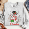 Personalized Christmas Embroidery Sweatshirt - Snowman Custom Grandma/Mom - NTD27NOV23KL2 Embroidered Sweatshirt HumanCustom - Unique Personalized Gifts Made Just for You