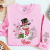 Personalized Christmas Embroidery Sweatshirt - Snowman Custom Grandma/Mom - NTD27NOV23KL2 Embroidered Sweatshirt HumanCustom - Unique Personalized Gifts Made Just for You