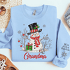 Personalized Christmas Embroidery Sweatshirt - Snowman Custom Grandma/Mom - NTD27NOV23KL2 Embroidered Sweatshirt HumanCustom - Unique Personalized Gifts Made Just for You