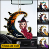 Gift For Mysterious Witch Grandma, Custom Name Kids, Halloween Gift - Personalized Car Ornament - NTD29AUG23KL3