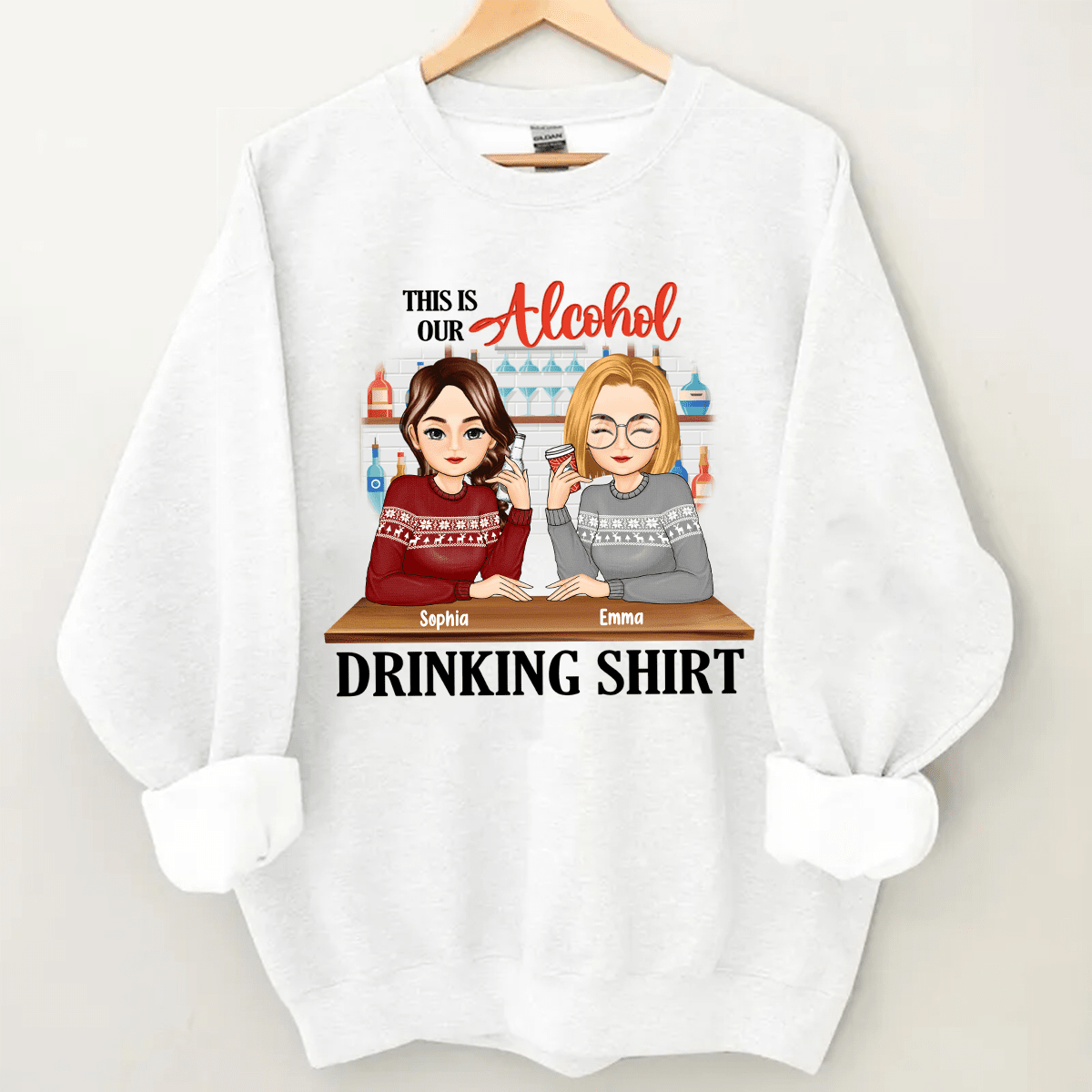 This Is Our Alcohol Drinking - Gift For Besties - Personalized T Shirt - NTD29NOV23KL1 White T-shirt and Hoodie HumanCustom - Unique Personalized Gifts Made Just for You 