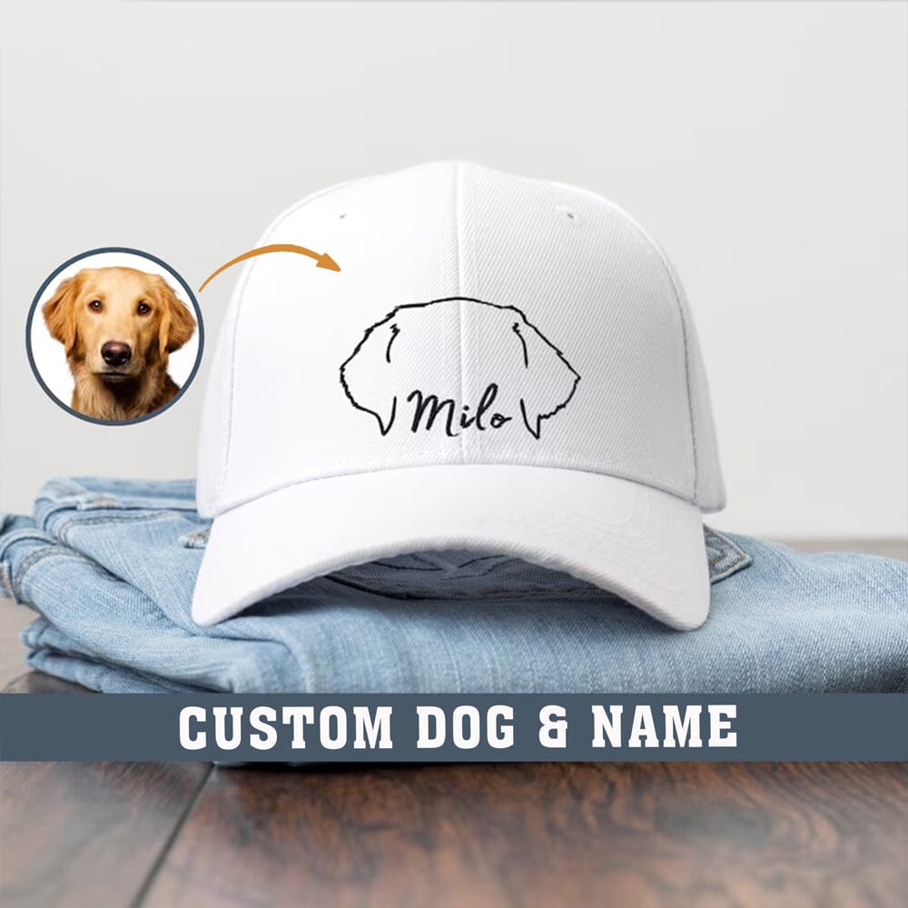 Personalized Custom Pet Hat Using Pet Photo - NTD29NOV23VA2 Embroidered Hat HumanCustom - Unique Personalized Gifts Made Just for You Embroidered Hat Black 