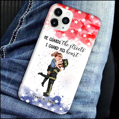 Personalized Phone Case - Couple Portrait, Firefighter, Nurse, Police Officer, Teacher, Gifts by Occupation - NTD31AUG23TT1 Silicone Phone Case Humancustom - Unique Personalized Gifts