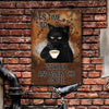 Cat Coffee Printed Metal Sign Ntk-29Va003 Metal Sign Human Custom Store 30 x 45 cm - Best Seller