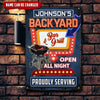 Backyard Bar & Grill Family Name Custom Metal Sign Metal Sign Human Custom Store 12.5x17.5in - Best Seller