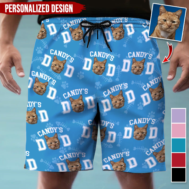 Discover Dog, Cat Dad Upload Photo Personalized Beach Short
