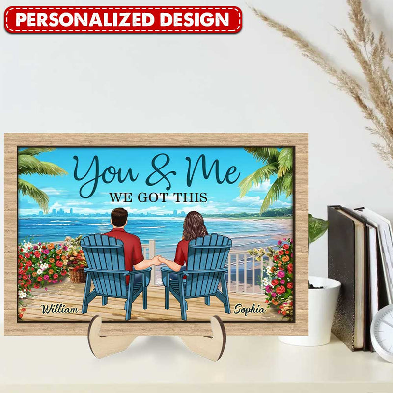 Discover You & Me We Got This Couple Personalized Plaque