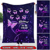 Blessed to be called grandma Purple butterfly Fleece Blanket NTK09JUL21TT1 TP Fleece Blanket Humancustom - Unique Personalized Gifts