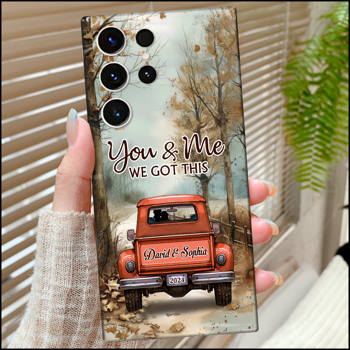 All Of Me Loves All Of You Couple On Truck Fall Season Personalized Phone Case NTK12JUL24KL2