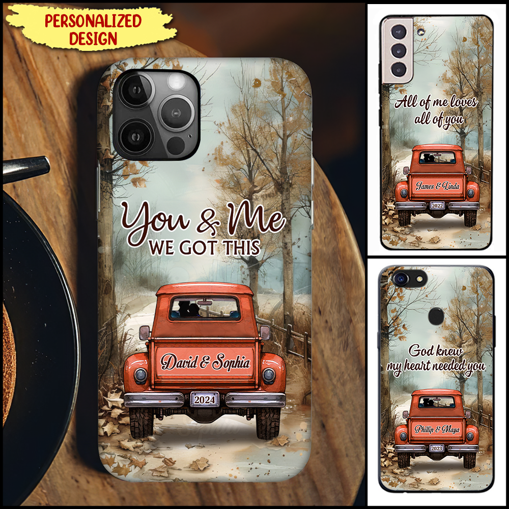 All Of Me Loves All Of You Couple On Truck Fall Season Personalized Phone Case NTK12JUL24KL2