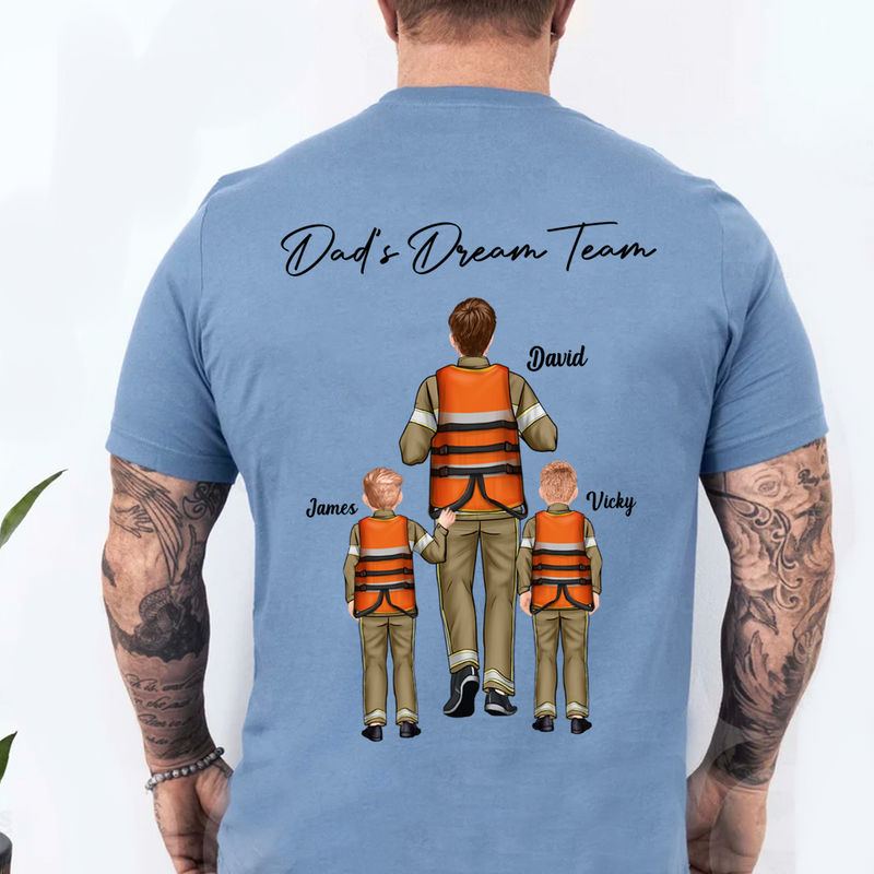 Daddy's Dream Team Job Personalized T-shirt
