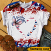Heart Kids Butterfly Grandma 4th of July Personalized 3D T-shirt NTK15MAY24KL1