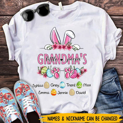 Personalized Grandma Nana Mimi's Little Peeps And Grandkids T-shirt & Hoodie NTN02MAR23KL1 White T-shirt and Hoodie Humancustom - Unique Personalized Gifts