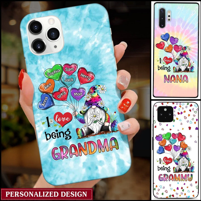 Custom Phone Case, Grandma Loves Bug Phone Case, Personalized Phone Case  for Samsung & iPhone 11 12 13 X XS Max XR Pro Plus, Mom Grandmother