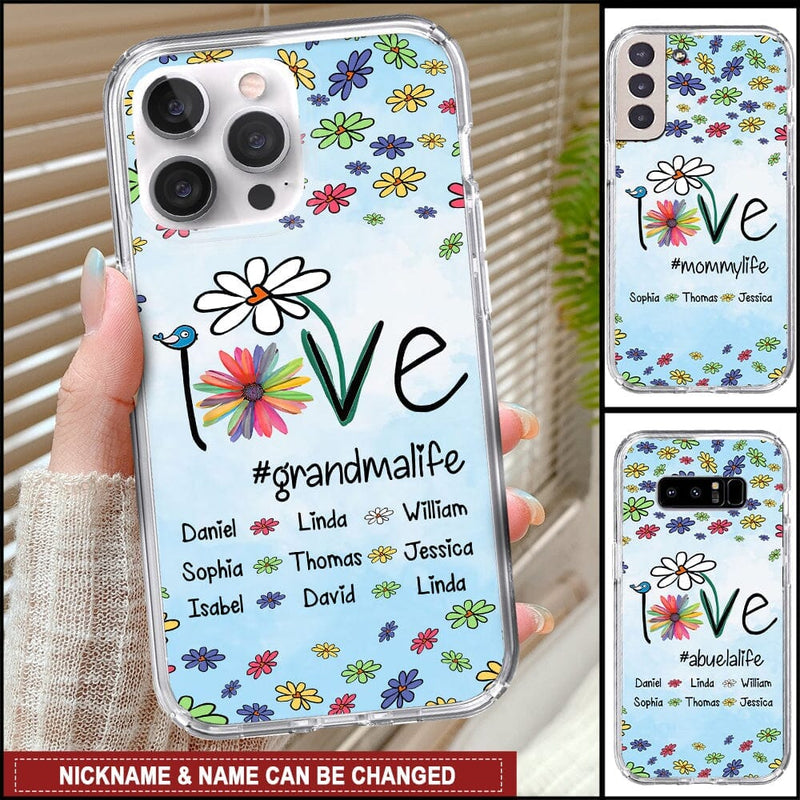 Discover Personalized Love Grandma Life Flower Phone Case