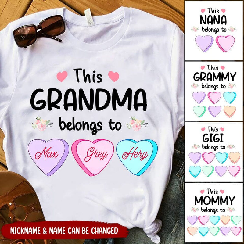 Cute Colorful Snowmy Grandma Mom Little Heart Kids Personalized Christ -  HumanCustom - Unique Personalized Gifts Made Just for You