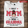 First Mom Now Grandma Red Polka Dot Personalized T-Shirt & Hoodie NTN09JAN23VA2 White T-shirt and Hoodie Humancustom - Unique Personalized Gifts Classic Tee White S