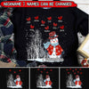 Christmas Snowman Grandma - Mom Sweet Heart Kids Personalized Black Sweatshirt NTN10NOV22TP1 Black T-shirt and Hoodie Humancustom - Unique Personalized Gifts Classic Tee Black S