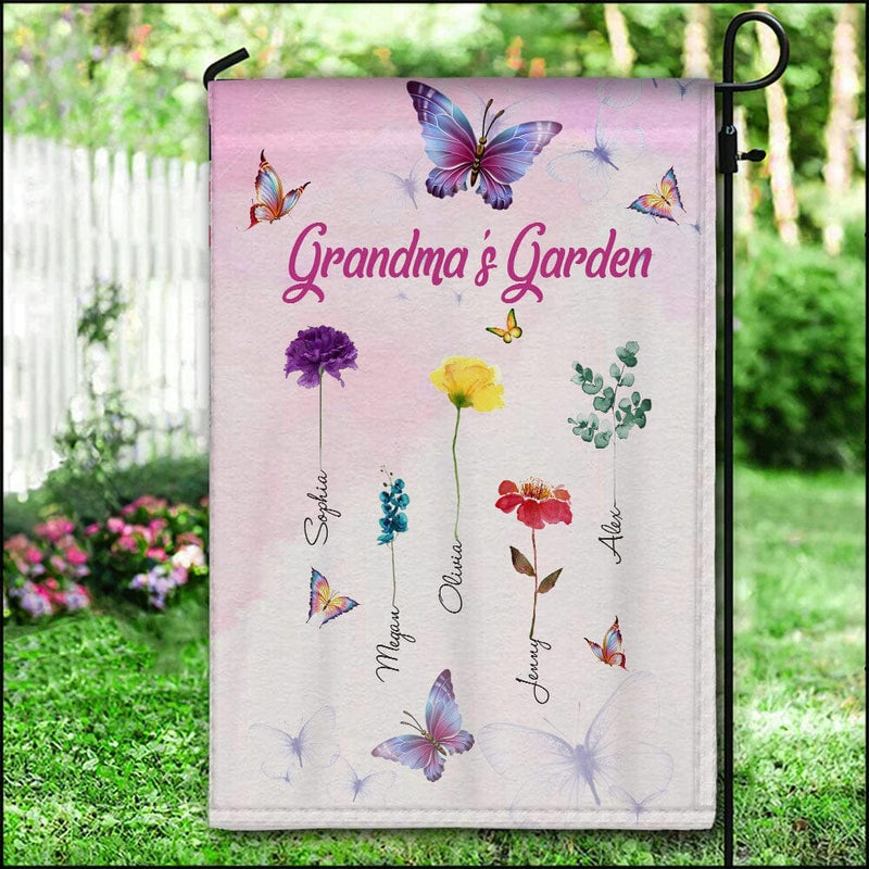 Lavender Flowers With Butterflies Grandma's Garden Personalized