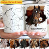 Cracked Love Horse Breeds Custom Name Personalized Mug NTN13DEC22CT3 White Mug Humancustom - Unique Personalized Gifts Size: 11OZ