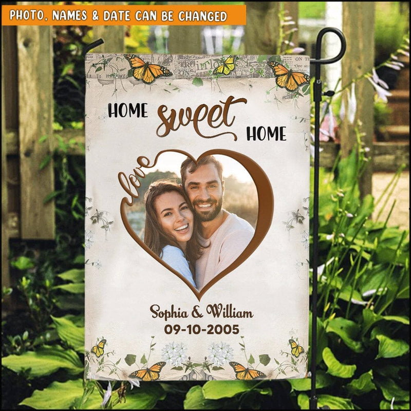 Discover Home Sweet Home Upload Couple Photo Personalized Flag