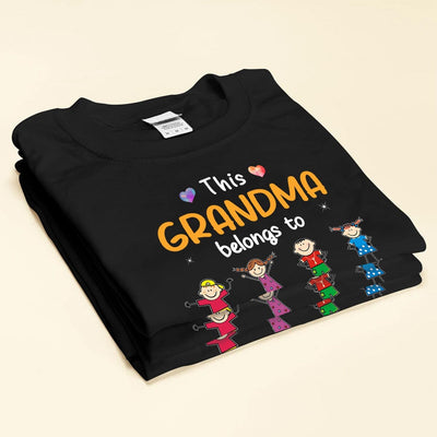 This Grandma Nana Mimi Belongs To Cute Grandkids Shirt NTN16MAR23VA2 Black T-shirt and Hoodie Humancustom - Unique Personalized Gifts