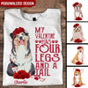Rose Flower Dogs My Valentine Has Four Legs And A Tail Personalized T-Shirt & Hoodie NTN17JAN23NY1 White T-shirt and Hoodie Humancustom - Unique Personalized Gifts Classic Tee White S