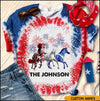Personalized Custom Family Name Horse 4th Of July 3D T-shirt Gift For Horse Lovers NTN17JUN23VA2
