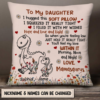Personalized To My Granddaughter Dinosaur Pillow NTN18FEB23KL2 Pillow Humancustom - Unique Personalized Gifts