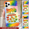 Colorful Pattern Love Is Being Call Grandma Personalized Phone Case NTN20FEB23NY1 Silicone Phone Case Humancustom - Unique Personalized Gifts Iphone iPhone 14