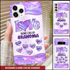 Love Is Being Call Grandma Mom And Grandkids Personalized Phone Case NTN20FEB23NY2 Silicone Phone Case Humancustom - Unique Personalized Gifts Iphone iPhone 14
