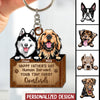 Personalized Happy Father's Day Human Servant Your Tiny Furry Overlords Acrylic Keychain NTN21JUN23KL1