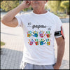 Best Dad Grandpa Ever Colorful Handprint 
 Grandkids Personalized T-shirt & Hoodie NTN21JUN23VA1