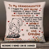 Personalized Elephant To My Granddaughter Hug This Pillow NTN22FEB23KL2 Pillow Humancustom - Unique Personalized Gifts 12x12in